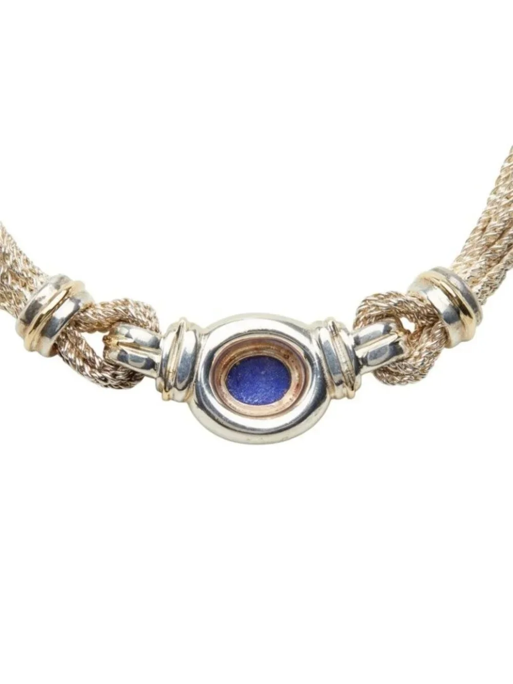 Tiffany & Co Chain Necklace Silver Lapis Lazuli